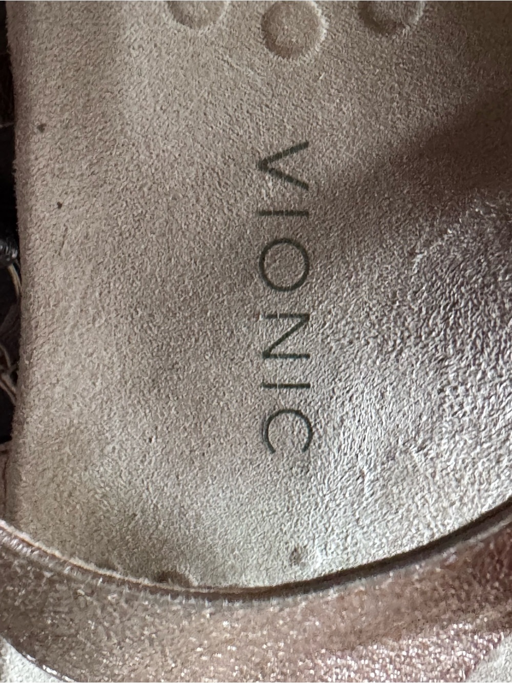 Vionic Kirra Metallic Rose Gold Orthotic Backstrap Sandals 8.5 Wide - Picture 3 of 10